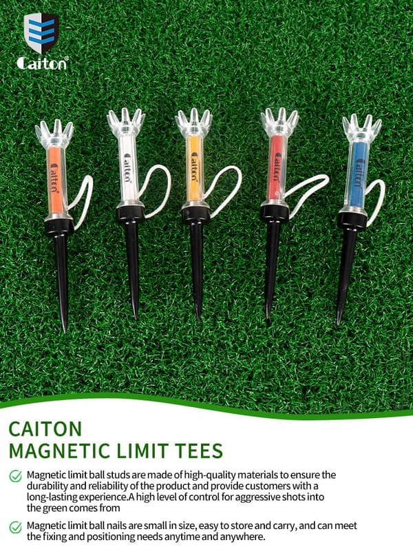 Förbättra ditt golfspel med Caiton 5st magnetisk plast golf-tee-set - 360 graders studs 5pcs 79mm