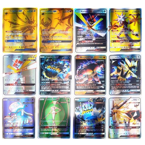 Pokémon Flash Trading kort 100pcs Pokemon Cards Set Cartoon