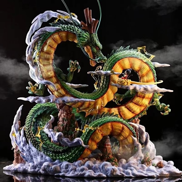 24 cm Dragon Ball Anime Figur Shenron Figur Goku Og Shenron Figur Model Pvc Statue Dukke Samling Værelse Legetøj Gaver with box