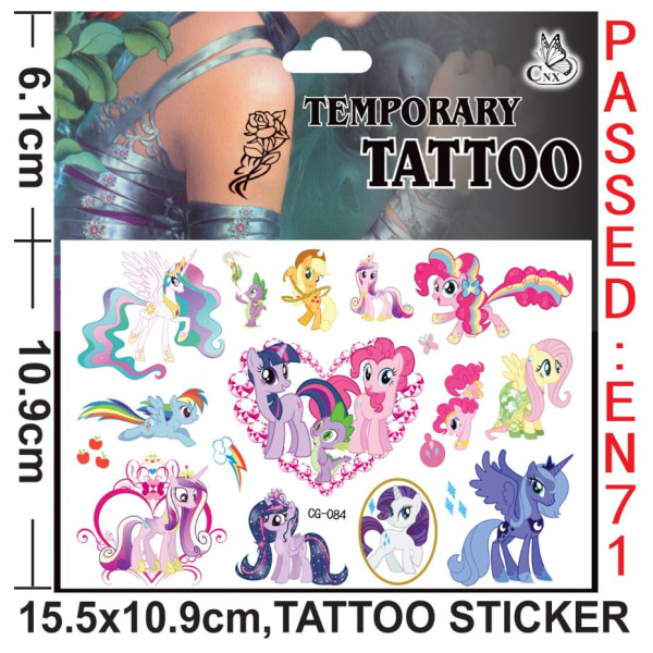 4st My little pony tatueringar Barn tatueringar multifärg