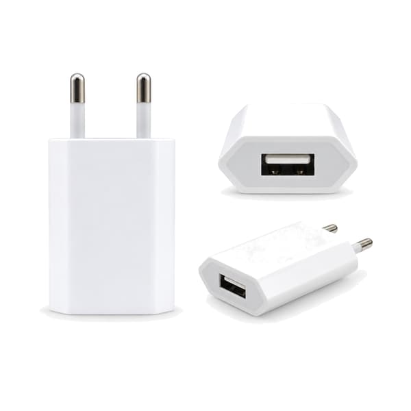 För iPhone USB Laddare till / Samsung 5V / 1A mfl Vit