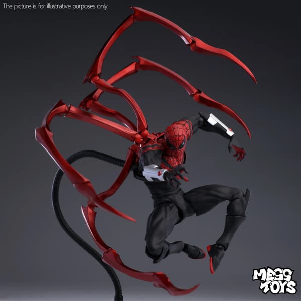 Spider-Man actionfigur - sort rød samlermodel legetøj til anime-fans og gaveideer Spiderman