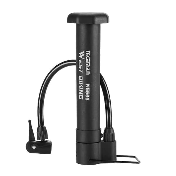 WEST BIKING MTB Cykelpump 80 PSI Manuell Luftpump för Schraderventildäck black