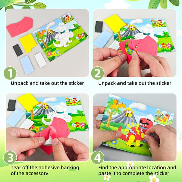 3D EVA Foam Animal Sticker Pussel för barn - DIY Craft Kit, pedagogisk födelsedagspresent Randomly 20 Patterns