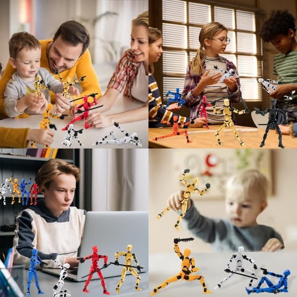 T13 Action Figure – Titan 13, Nova 13 – 3D-tryckt flerledad rörlig modellleksak White