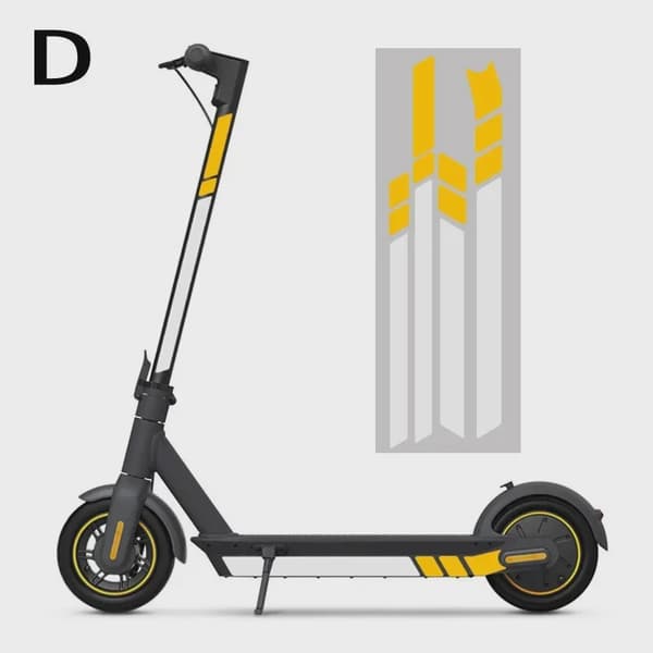 Reflekterande säkerhetsdekal Fluorescerande nattvarning för Segway Ninebot Max G30 elscooter L