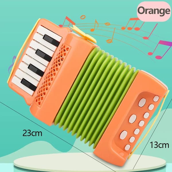 Harmonikalegetøj med tangenter til børn fra 3 år Orange