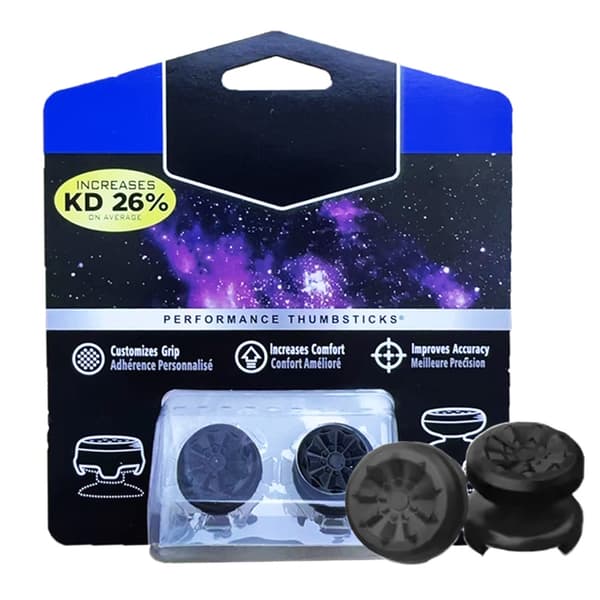 2 silikontumgrepp för P5/P4, högpresterande analog joystick för PS4 PS5 Galaxy joystick Silikonlock white a pair
