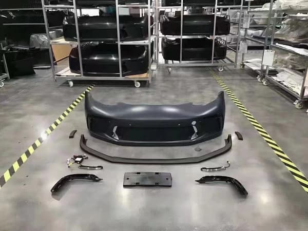 Fabriks direkte PP GT3 stil Karosserisæt Forkofanger Forlæbe Til Tesla Model 3