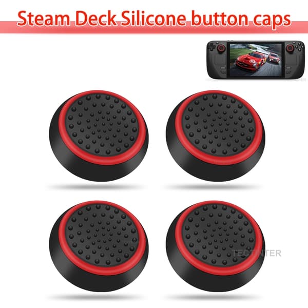 4 stk. silikone analoge thumbstick-grebsdæksler til PS5/PS4/PS3 controllerhætter til Steam Deck/Xbox One/Xbox 360 gamepad-tilbehør Black Green