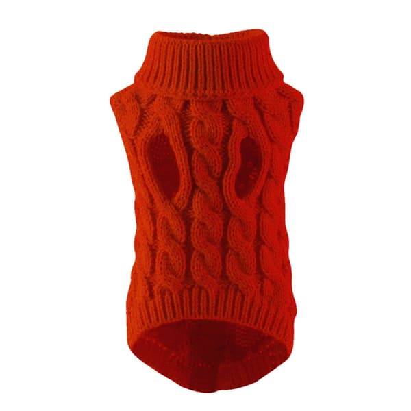 Husdjurskläder Tröja Mode Höst Vinter Varm Hundtröja Stickad Kappa Stickad För Små Valpar Yorkshire Kläder WHITE Size L