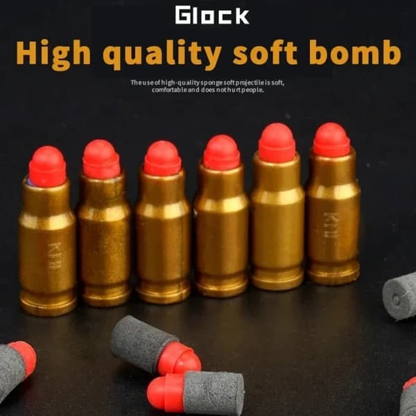 Shell Ejecting Airsoft Pistol Toy Gun för utomhusspel - Soft Bullet Shooting för barn 8sets