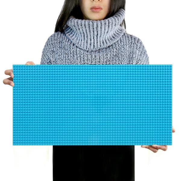 32x64 klassiska byggklossar bottenplatta för barn - DIY-kompatibel väggbottenplatta för leksaker Light blue