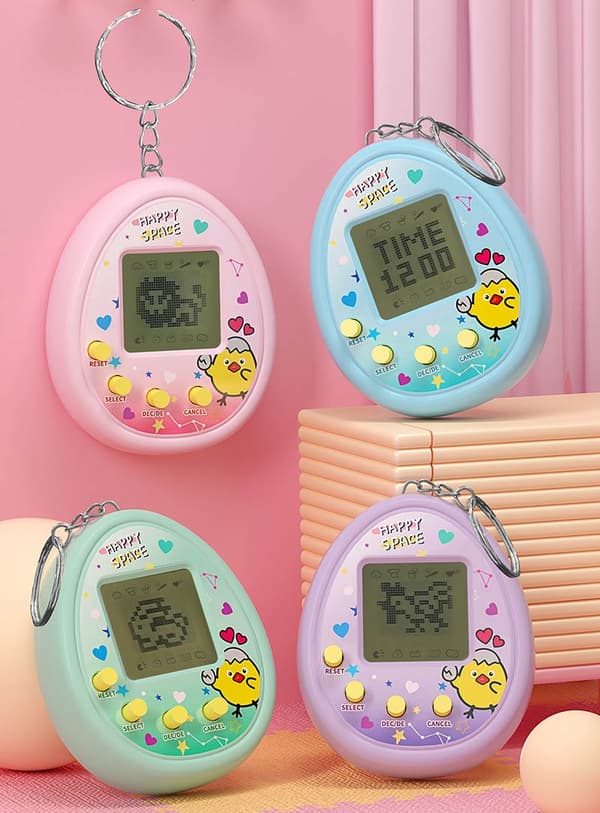 Nostalgiske virtuelle Tamagotchi-kæledyr - elektroniske cyberdyr-legetøj til børn Pink