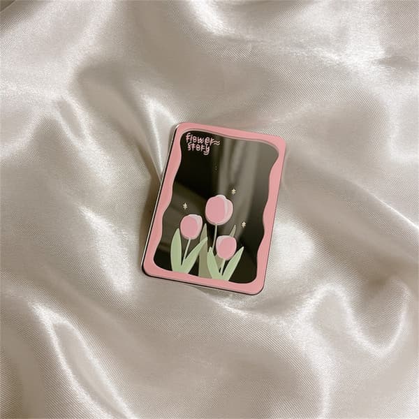 Love Heart Makeup Spejl Telefon Grip Ring Holder Stand til iPhone 15 Tilbehør PT020