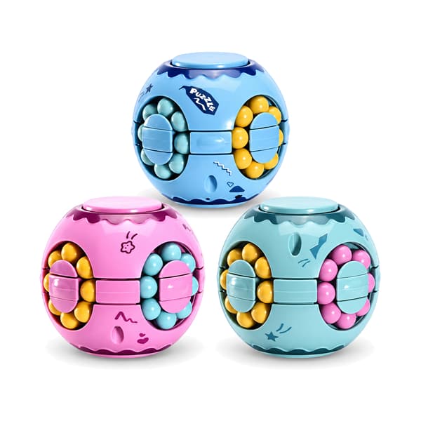 Fidget Toy Puzzle Ball Pop It Cube 3st Fäger Blue Blå