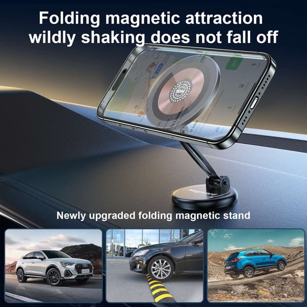 Magnetisk trådløs bilholderoplader til iPhone 15 14 Samsung Xiaomi Magsafe Wireless Charge