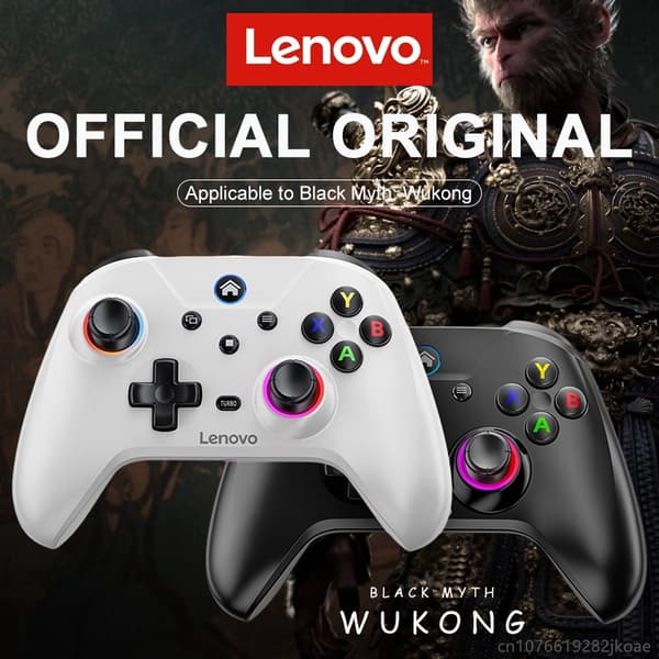 Ny Lenovo S02 trådløs controller Bluetooth-gamepad til Nintendo Switch, PC, Android TV, IOS PC-joysticks med seks akser og dobbelt vibration S02 White Receiver