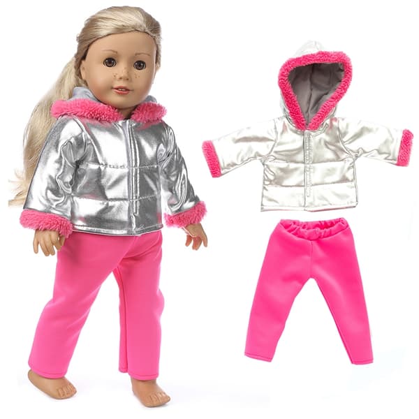 18 tums dockkläder vinterjacka för 43 cm nyfödd docka, outfit jacka A22 for 18 inch doll