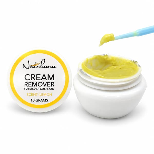NATUHANA Øjenvippelimfjerner Hurtig aflæsningsadhæsive Professionel cremefjerner til øjenvipper de pestaña Makeup Tools 10g - Lemon