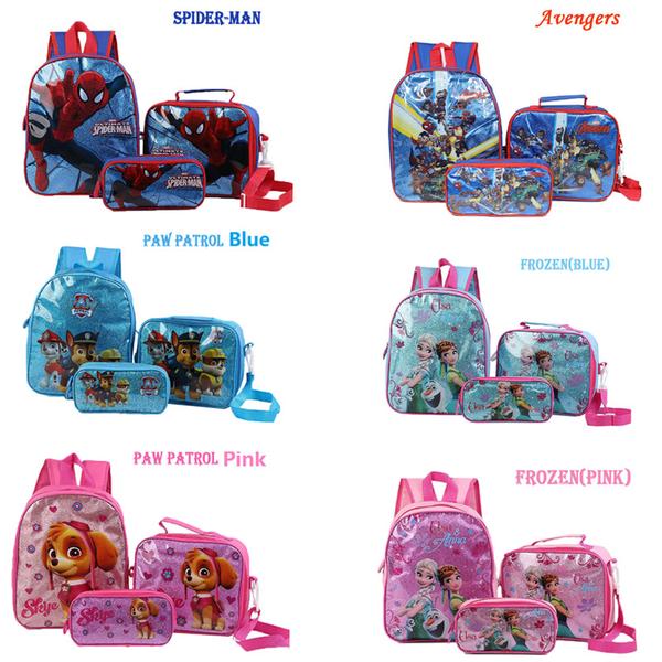 Reppu koululaukku 3 pakkauksen syntymäpäivälahja Blue Avengers