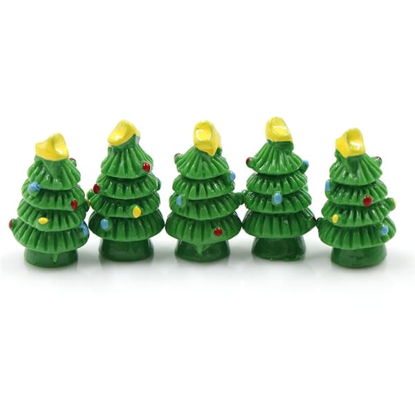 Sød mini dyreskammel til eventyrhaven - miniaturer, træer, bro, actionfigurer for par 4pcs
