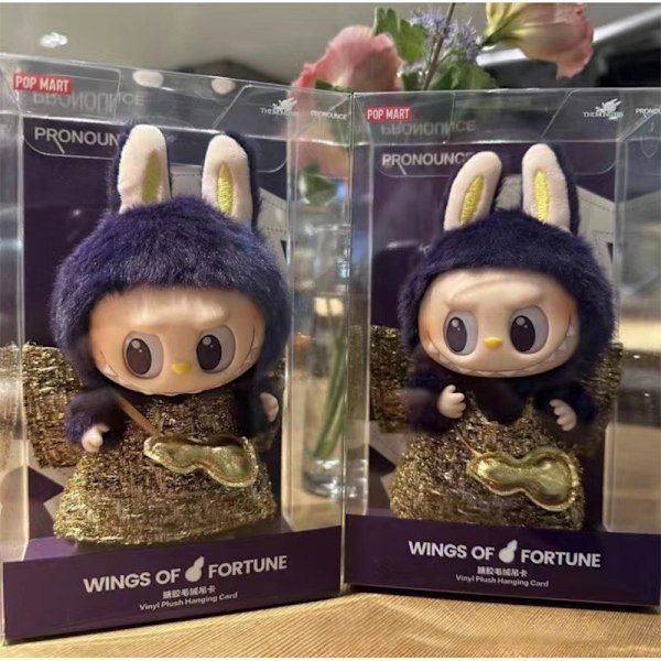 Hot høj kvalitet Labubu Angel zimomo themonsters tegneserie søde anime actionfigurer desktop dekorationer Julegaver cola
