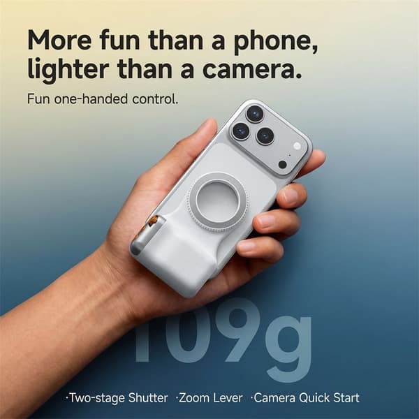 Magnetisk telefonholder, stabilisator, håndgreb med fjernbetjent zoom til smartphone-vlogging Handle Grip