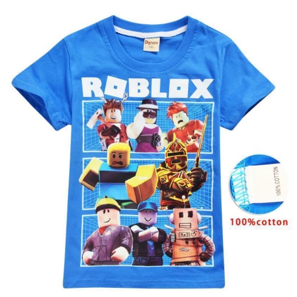 Roblox T-SHIRT Børn- Blå Blue Blå 140