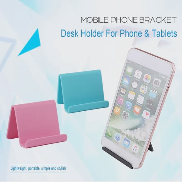 Lazy Bracket Bærbar Mini Candy Color Mobiltelefonholder Skrivebordsstativ til Smartphone White