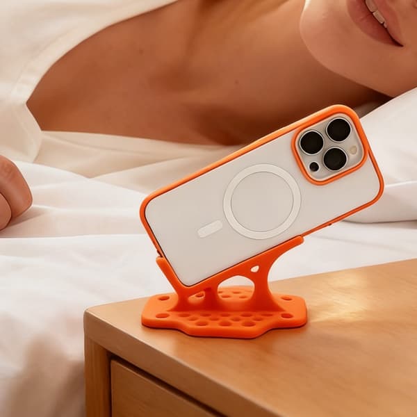 Telefonhållare för sängkantssoffa – Bekväm, kompatibel accessoar som present Orange