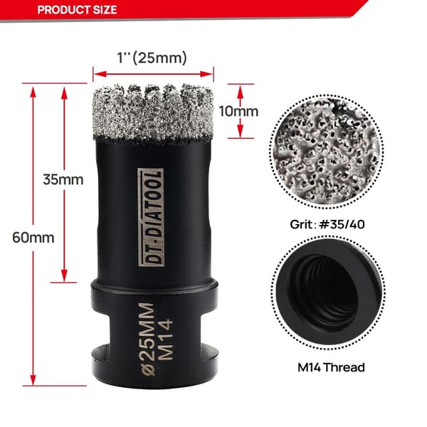 Diamantborekernebit, savtakket borehulsav til fliser, granit, marmor, keramiske fliser 1 pc Ø 68 mm