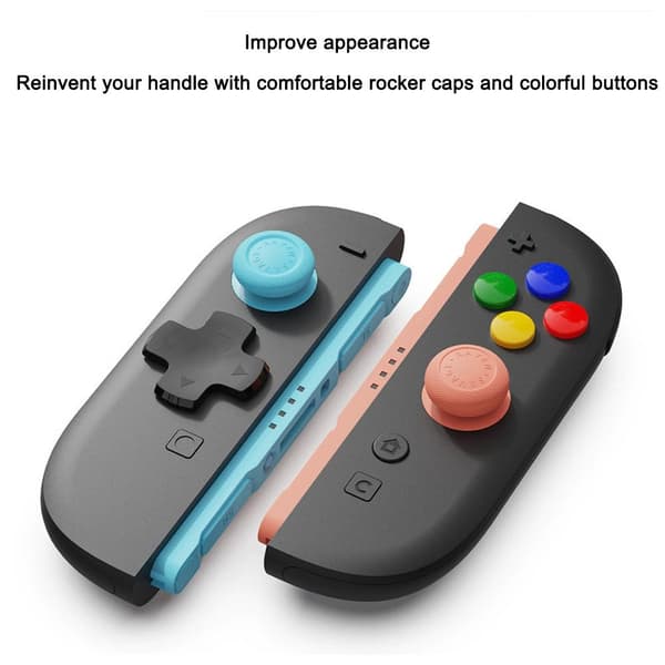 Skull Co NS2 Switch2 JoyCon Paddehatte JoyCon Rocker Caps NS2 Joystick Cap Silikone Skridsikker black