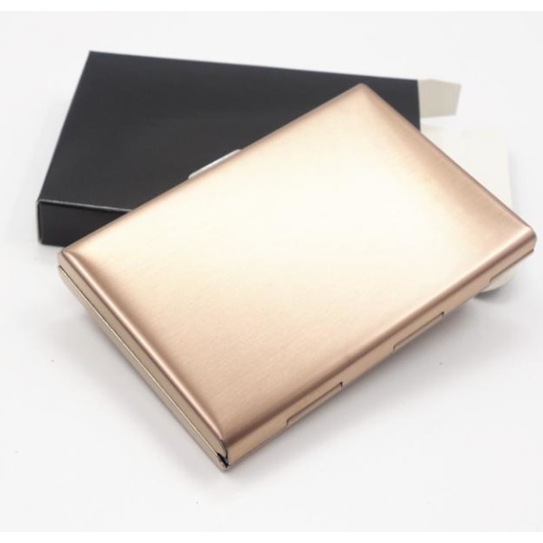 Korthållare med fack - Skyddar RFID - metall - plånbok Silver