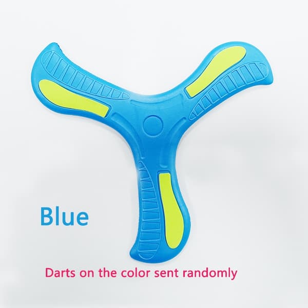 Trebladig Boomerang Flying Disc - Interaktiv utomhusleksak för barn och vuxna blue Random 1 PCS