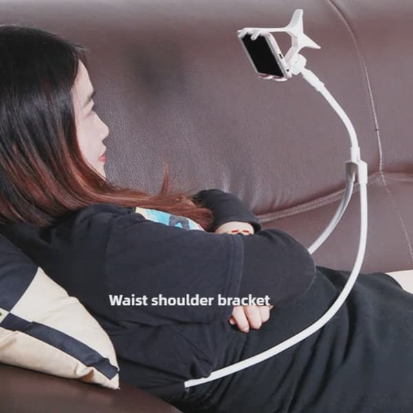 Justerbar 360° mobiltelefonholder til halsmontering til iPhone Xiaomi Blue