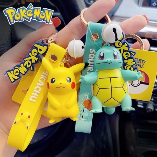 4 Pack Pokémon Pikachu Bulbasaur Squirtle Charmander Nyckelring