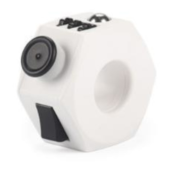 Fidget Rings Toys Pop it Cube Vit+ Svart
