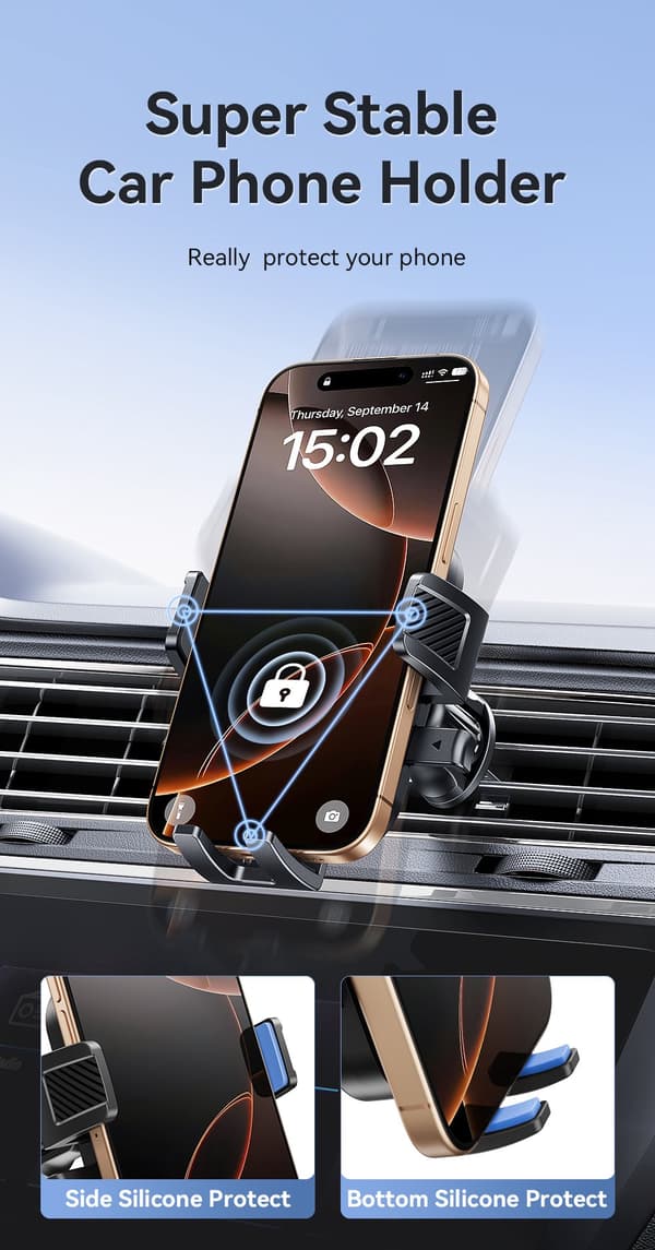 Joyroom 360° roterende universal bilventilationsholder til telefon til iPhone Samsung Xiaomi Huawei Dashboard