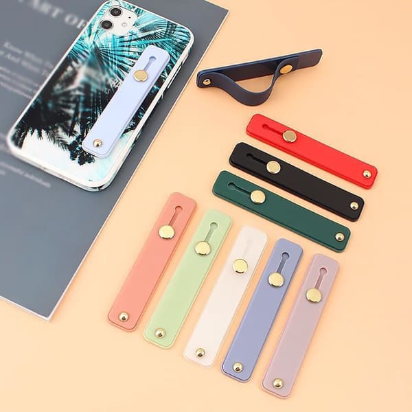 Universal håndledsrem med fingergreb til telefonholder til iPhone Xiaomi mobiltelefoner dark blue