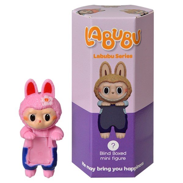 Labubu Angel Series Blind Box Söt Anime Figur Bil Datorskärm Hand Mobil Dekorativ modell Ornament Julleksaker Present Random 1 PCS