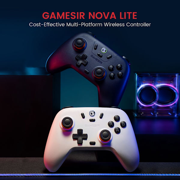 GameSir T4 Nova Lite trådløs gamepad-spilcontroller til Switch, Android, IOS, PC og Steam-spil Hall Effect-stick GST4NLB002