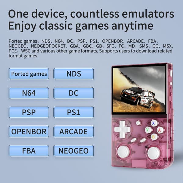 BATLEXP G350 Retro Handheld Game Console Linux 64-bitars system 3,5" IPS-skärm RK3326 Portable Gray