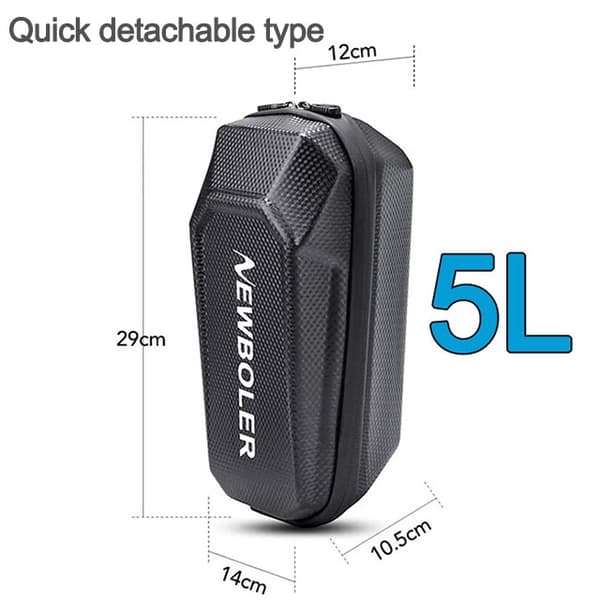 NEWBOLER El-Scooter Fronttaske 5L EVA Vandafvisende Quick Release Universal til Xiaomi BAG239-3L