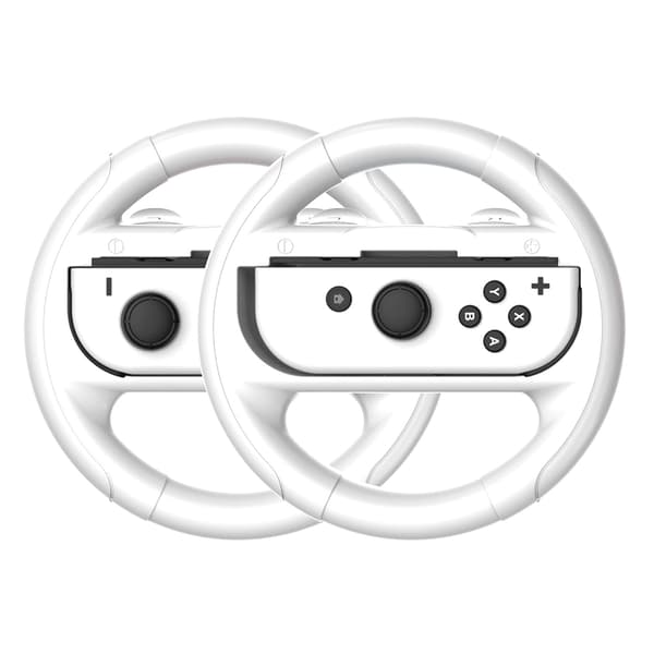2 stk. venstre højre spil rat controller håndtag holder greb joycon controller gamepad til Nintendo Switch OLED NS White