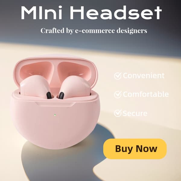 Mini Bluetooth-hörlurar Trådlösa In-Ear-hörlurar med mikrofon för sport och löpning E