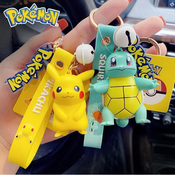 Pokémon Pikachu Bulbasaur Squirtle Charmander Nyckelring Figurer Model 4 Squirtle 