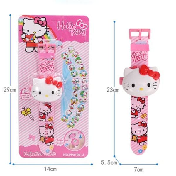 Hello Kitty clock with projector function 24 slide show Christmas gift