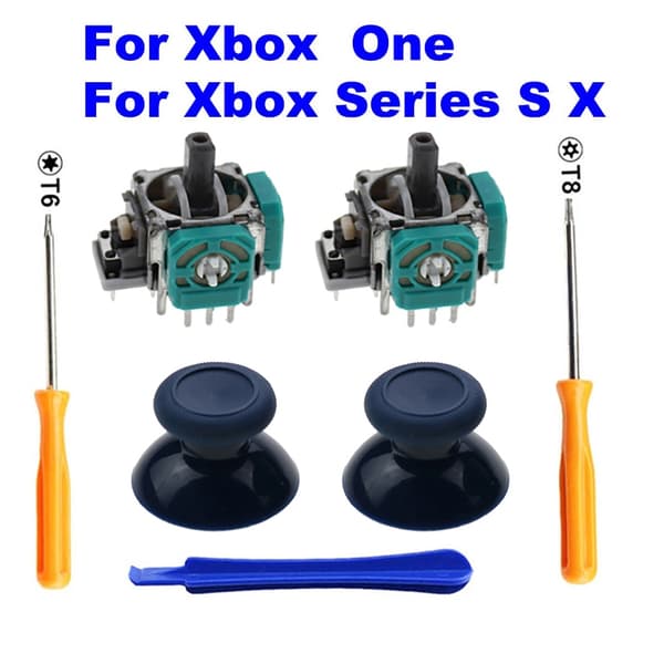 2 stk. 3D analog joystick sensormodul, potentiometre og thumbstick til Xbox One S X-serie controller H