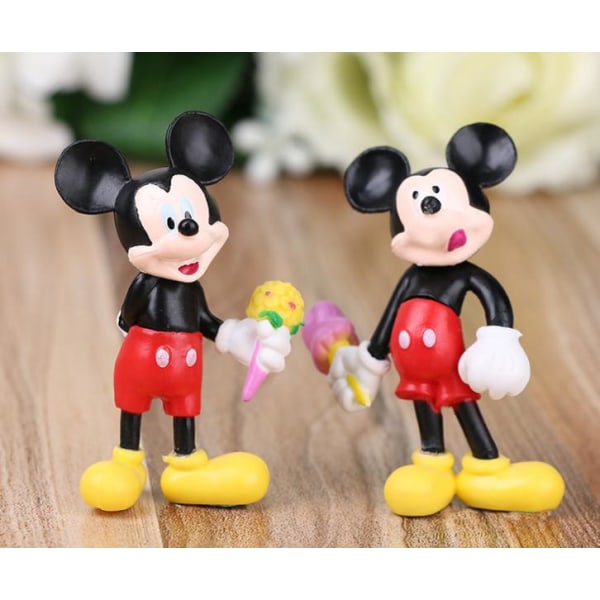 6-Pak Disney mini-dukker Mickey Mouse Anders And-julegaver